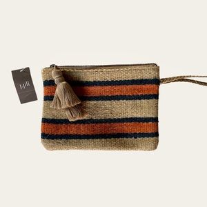 J.Jill woven wristlet pouch—roughly 7.5” tall X 10” wide